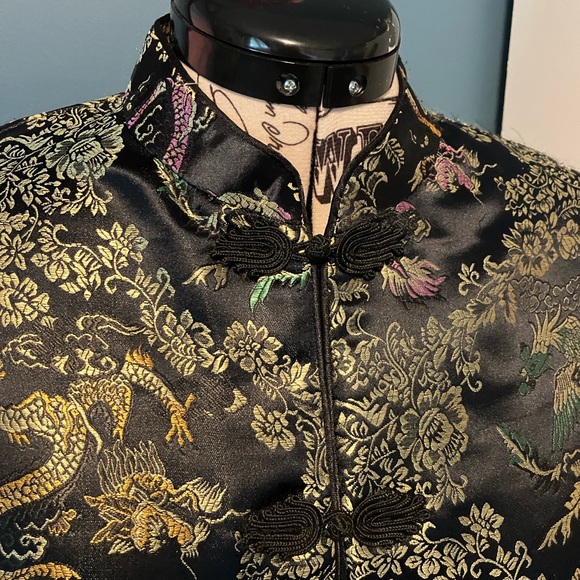 Black and Gold Embroidered Top - Picture 3 of 3